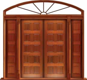 10 panel: double door + sidelight on right