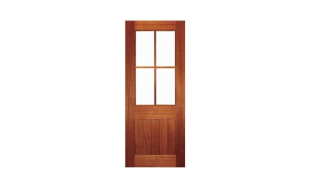 V J plank vestibule 4 light: door only