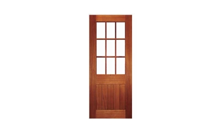 V J plank vestibule 9 light: door only