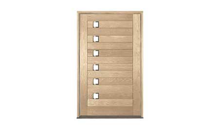 newport oak pivot: door in frame