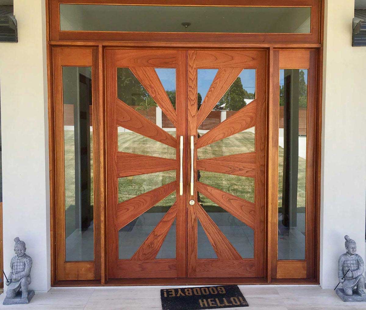 Contemporary door and sidelight entries gallery