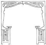 1920's Tulip Scroll Pedestal Arch