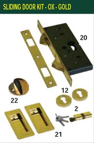 Sliding door KIT - gold