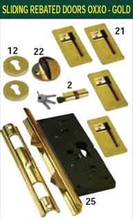 Sliding door KIT - gold